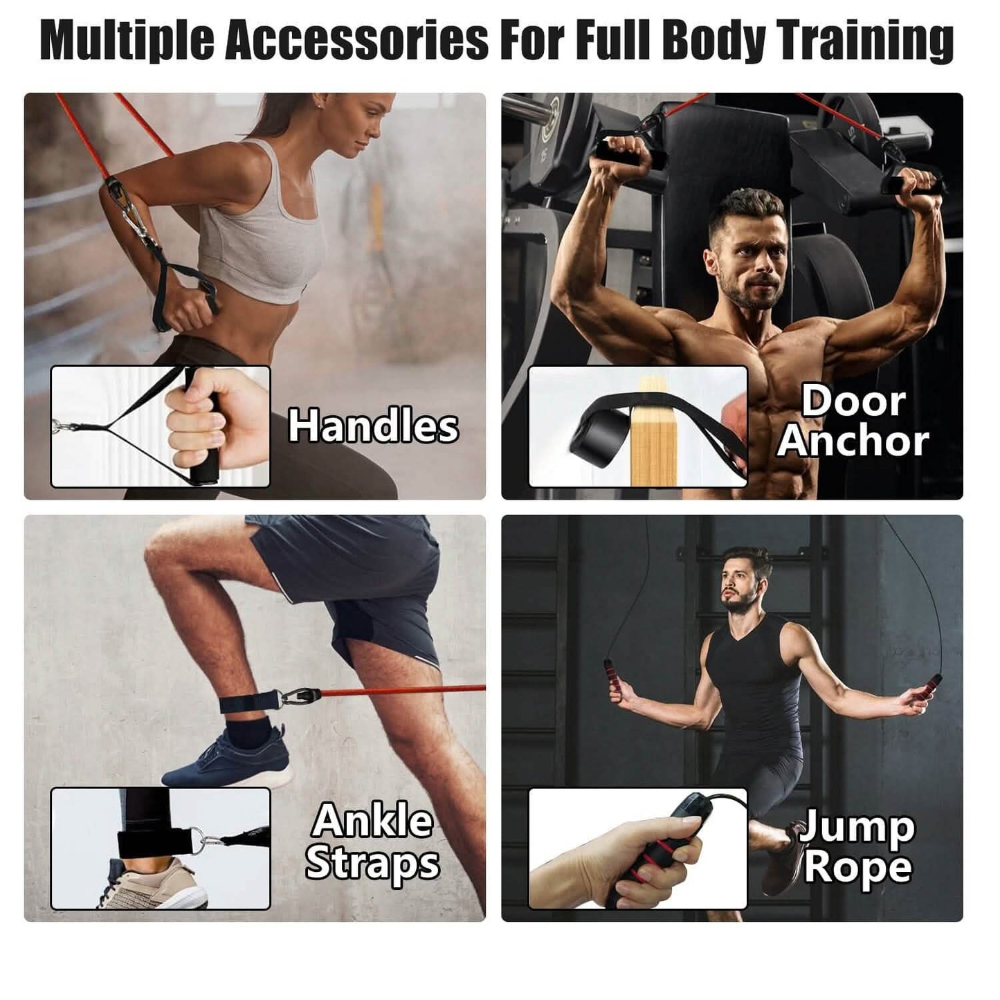 Multifunktionales Liegestützbrett Heim Krafttraining-Equipment mit 15 Fitness-Zubehörteilen