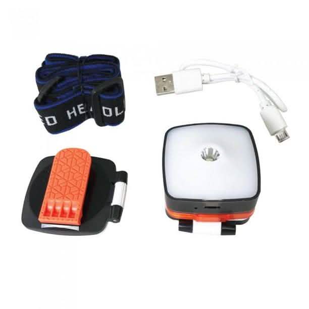Multifunktionale wiederaufladbare USB-Stirnlampe