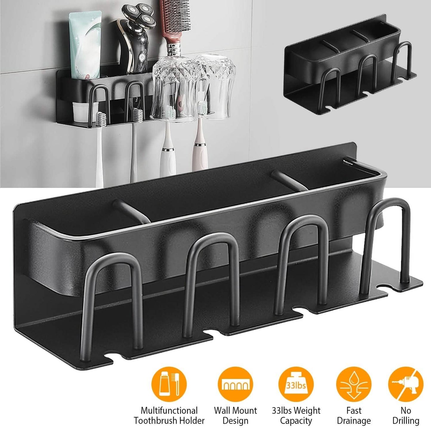 Multifunktionaler Zahnbürstenhalter-Organizer