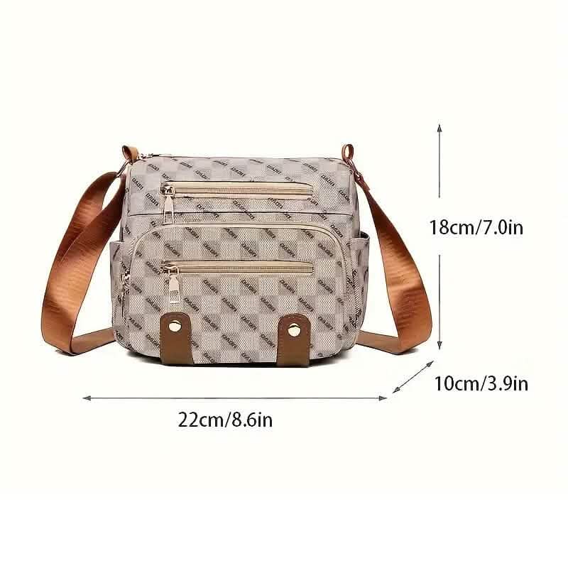 Mehrere Taschen Trendige Karierte Umhängetasche