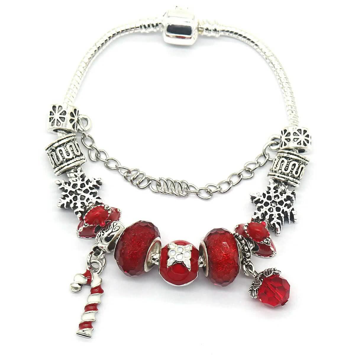Murano- und Swarovski-Kristall-Weihnachtsarmband
