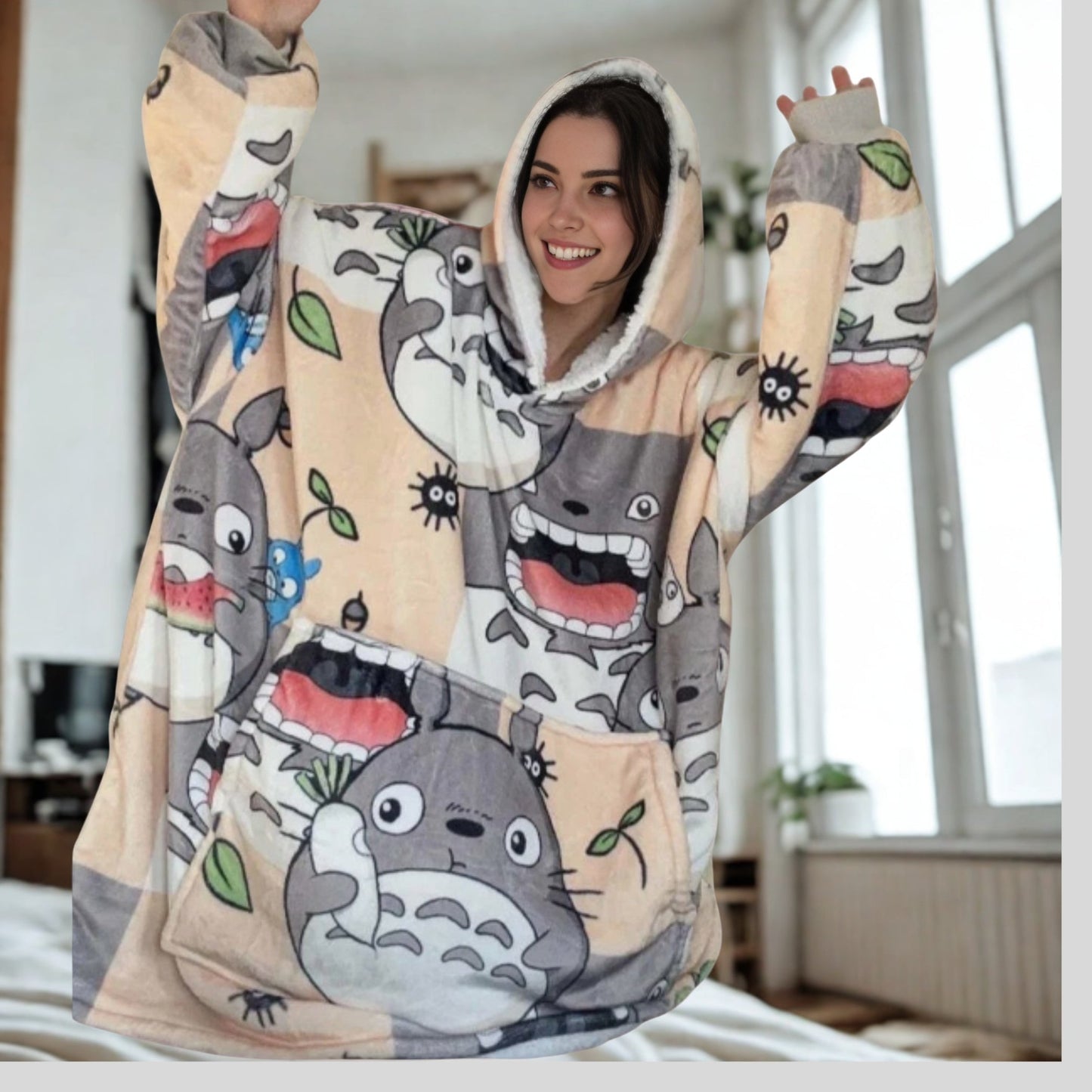 Mein Nachbar Totoro Tragbare Decken-Hoodie für Kinder & Erwachsene | OLM Toys