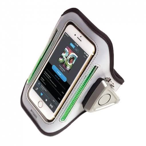 MYGUARD SPORT LED-Armband & Sicherheitsalarm mit Handyhalterung