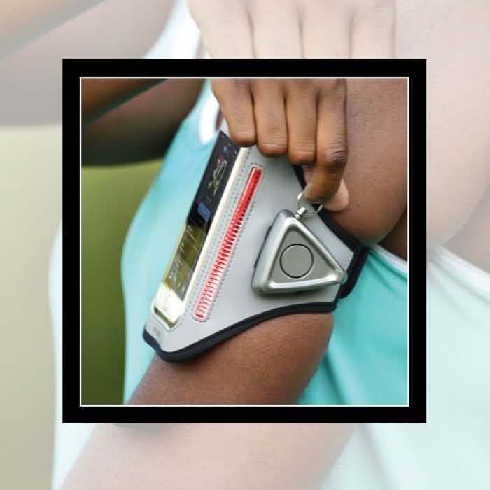 MYGUARD SPORT LED-Armband & Sicherheitsalarm mit Handyhalterung
