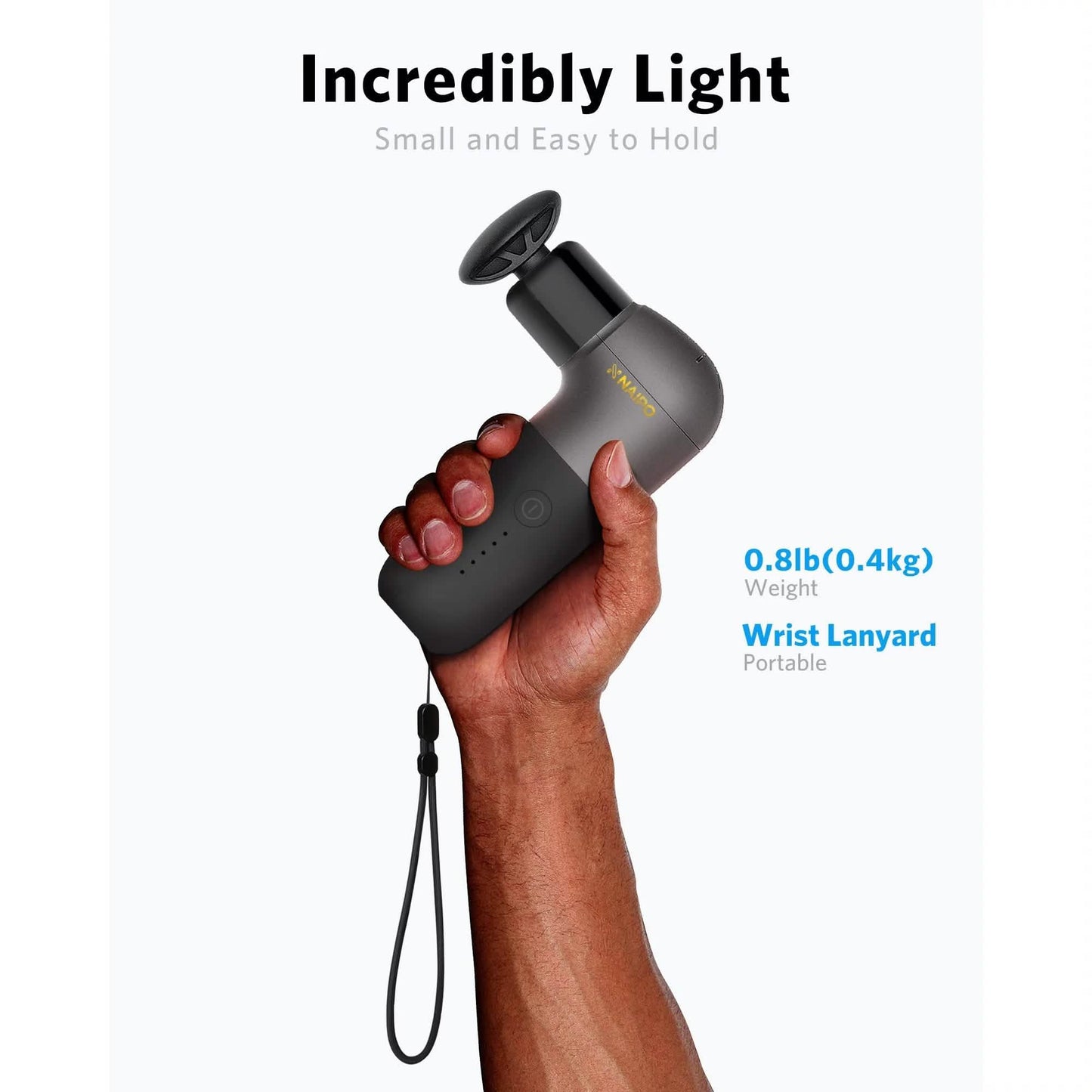 Naipo Mini Massagepistole Tiefengewebe-Muskelmassagegerät mit ergonomischem Griff