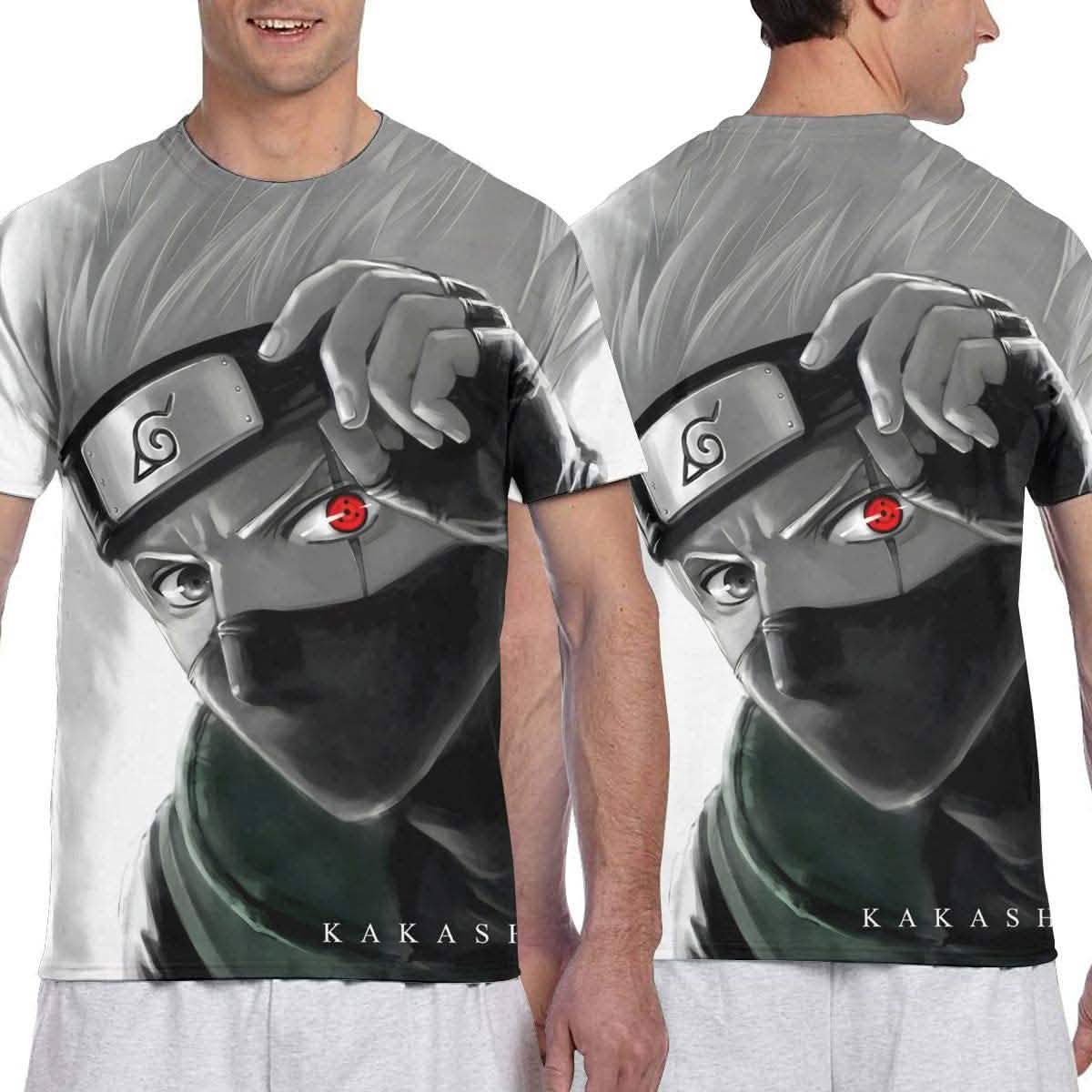 Naruto T-Shirt Herren Damen Jungen Mädchen 3D-Druck Kurzarm T-Shirt