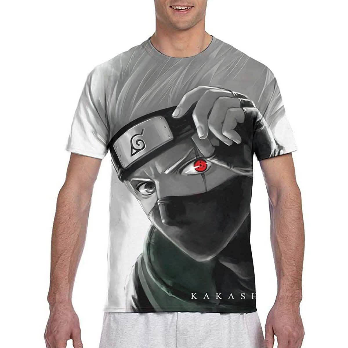 Naruto T-Shirt Herren Damen Jungen Mädchen 3D-Druck Kurzarm T-Shirt