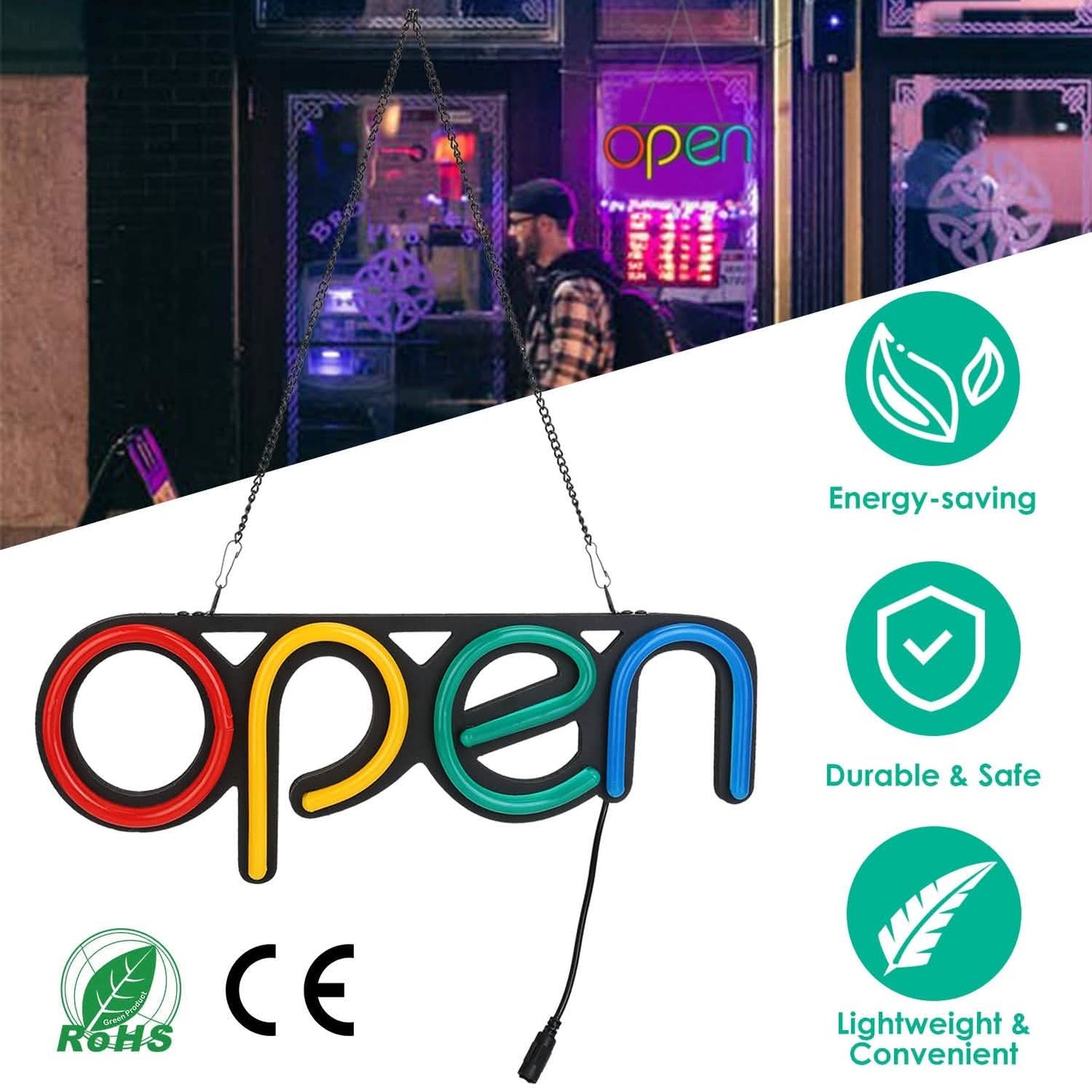 Neon Offene Leuchtreklame