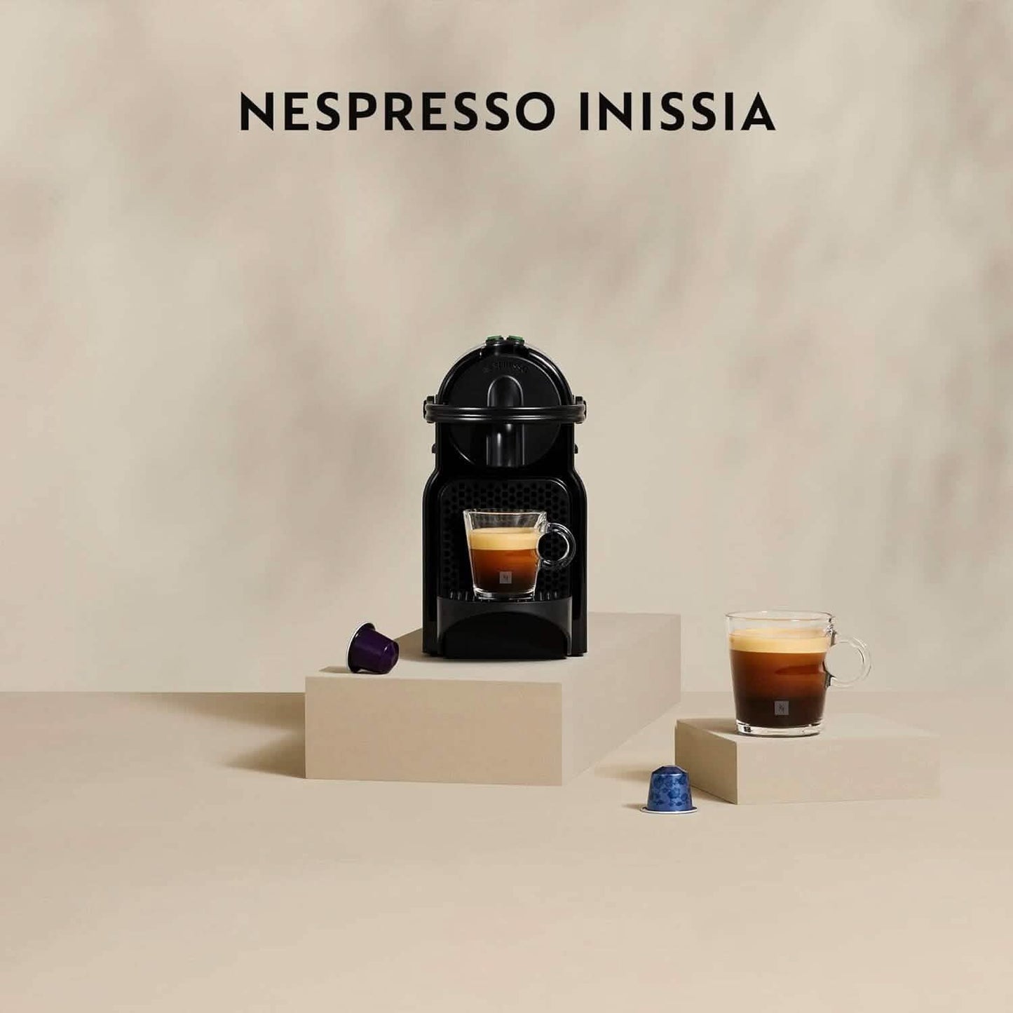 Nespresso Inissia 24 Unzen Espresso- und Lungo-Kaffeemaschine mit Energiesparmodus (erneuert)