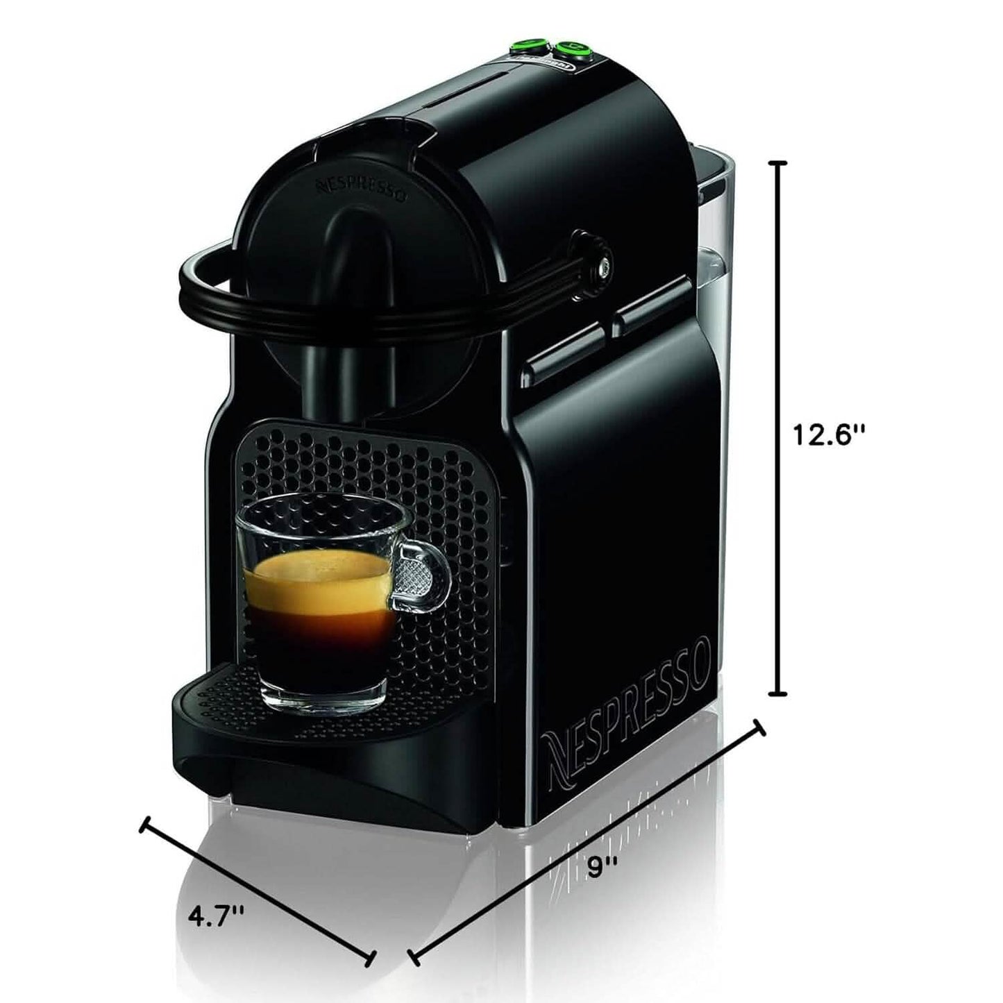 Nespresso Inissia Espressomaschine von De'Longhi 24 oz. - Schwarz (Generalüberholt)