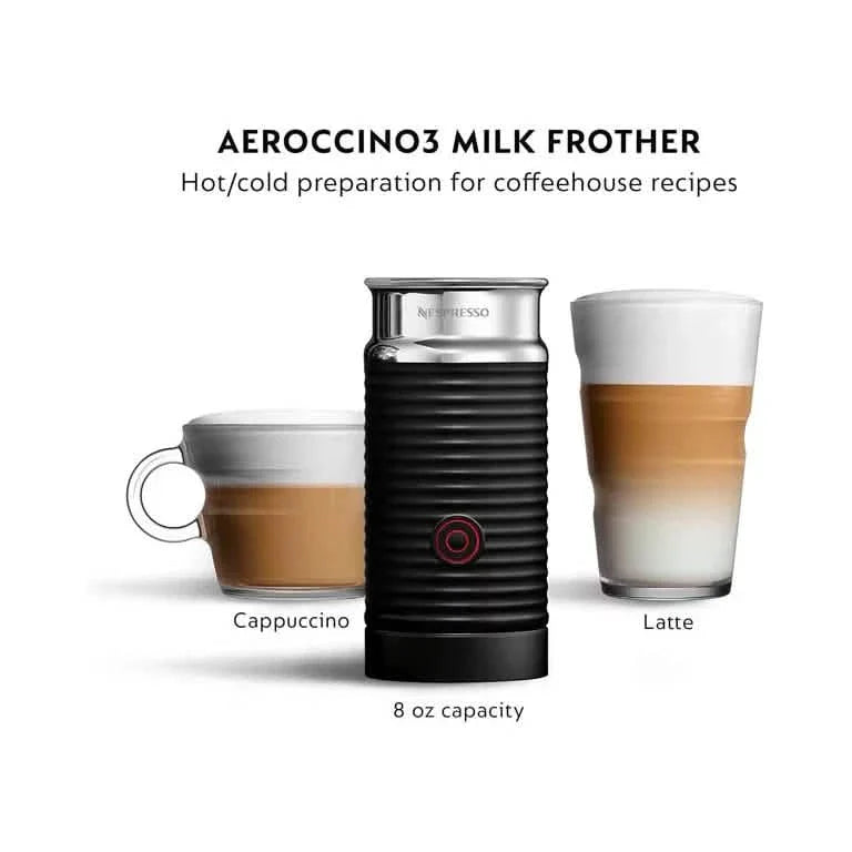 Nespresso Vertuo Next Kaffee- und Espressomaschine mit Aeroccino Milchaufschäumer (Generalüberholt)