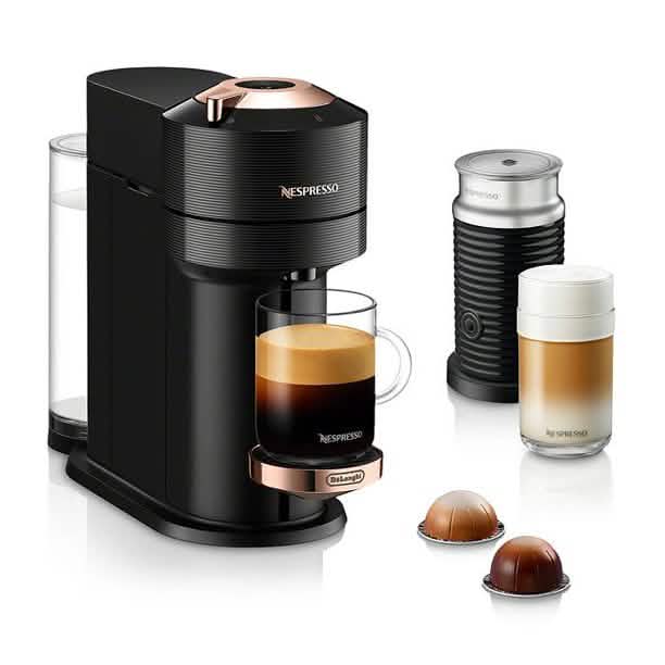 Nespresso Vertuo Next Kaffee- und Espressomaschine mit Aeroccino Milchaufschäumer (Generalüberholt)