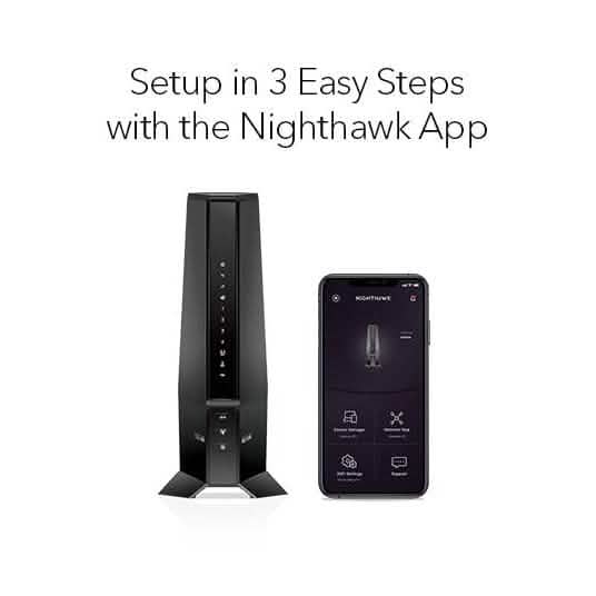 NETGEAR Nighthawk DOCSIS AX2700 3.1 2,7 Gbit/s Zwei-in-Eins Kabelmodem-Router (CAX30-100NAS) (Generalüberholt)