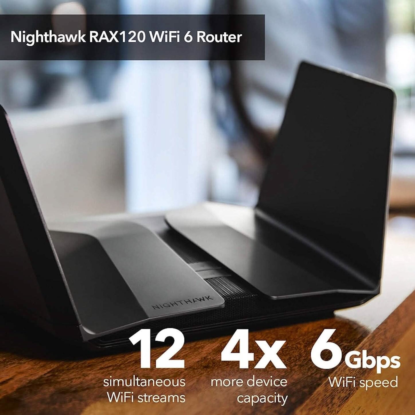Netgear Nighthawk WiFi 6 (RAX120) AX6000 12-Stream Dual-Band Gigabit Router (generalüberholt)