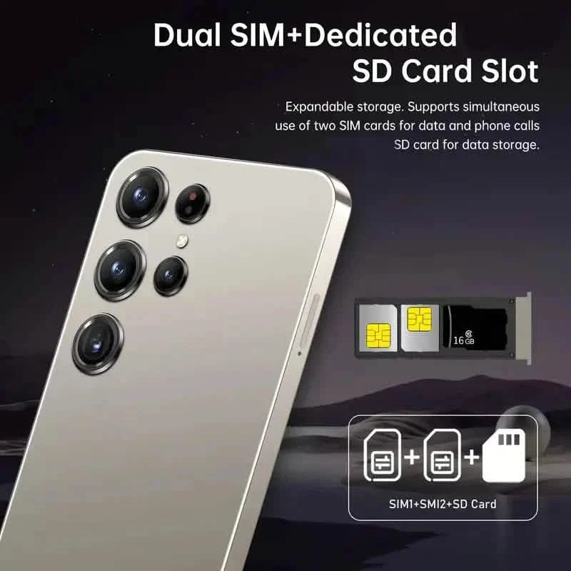 Android 13 5G Smartphone, 6,8 Zoll, Dual SIM, 4GB + 128GB, 48MP+108MP HD Kamera