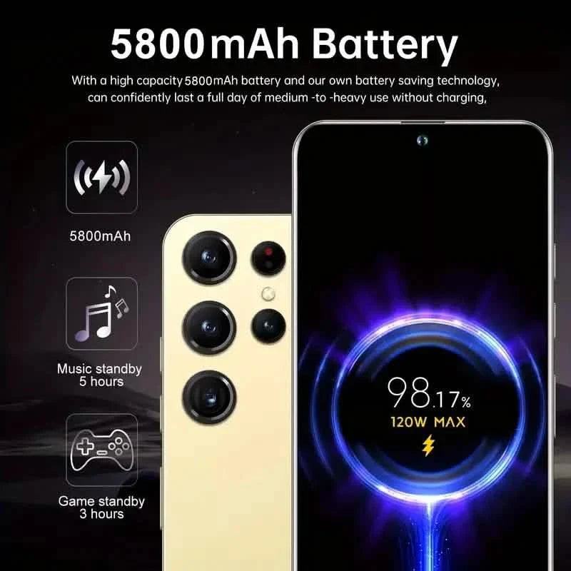 Android 13 5G Smartphone, 6,8 Zoll, Dual SIM, 4GB + 128GB, 48MP+108MP HD Kamera