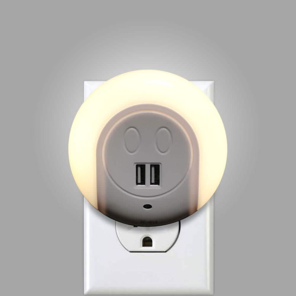 Nachtlicht mit 2 USB-Anschlüssen
