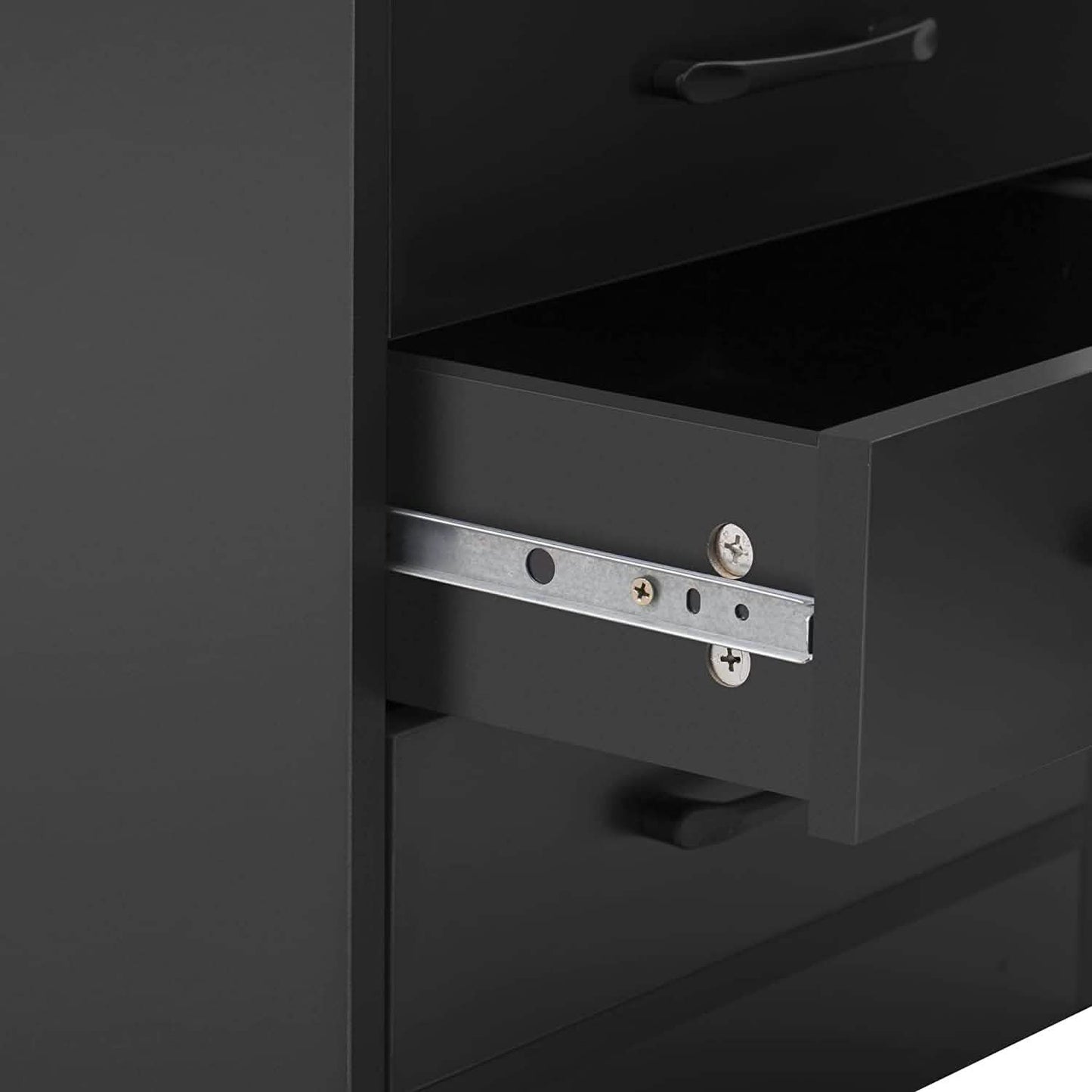 Nachttisch mit 3 Schubladen, Schrankfach und USB-Ladeanschlüssen