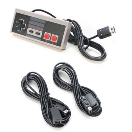 Nintendo NES Mini Classic Edition Gamecontroller mit 2 Stück 3m Verlängerungskabel