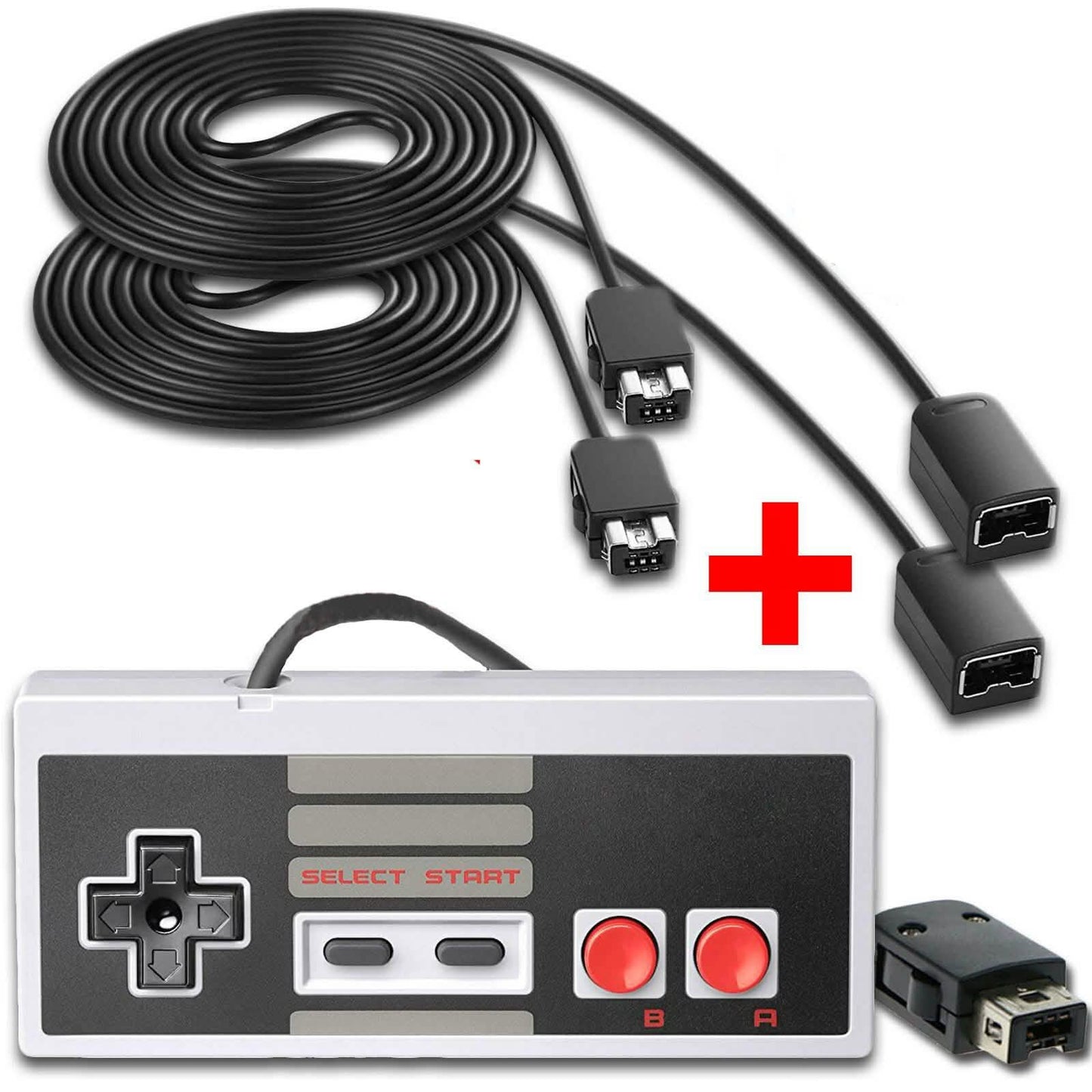 Nintendo NES Mini Classic Edition Gamecontroller mit 2 Stück 3m Verlängerungskabel