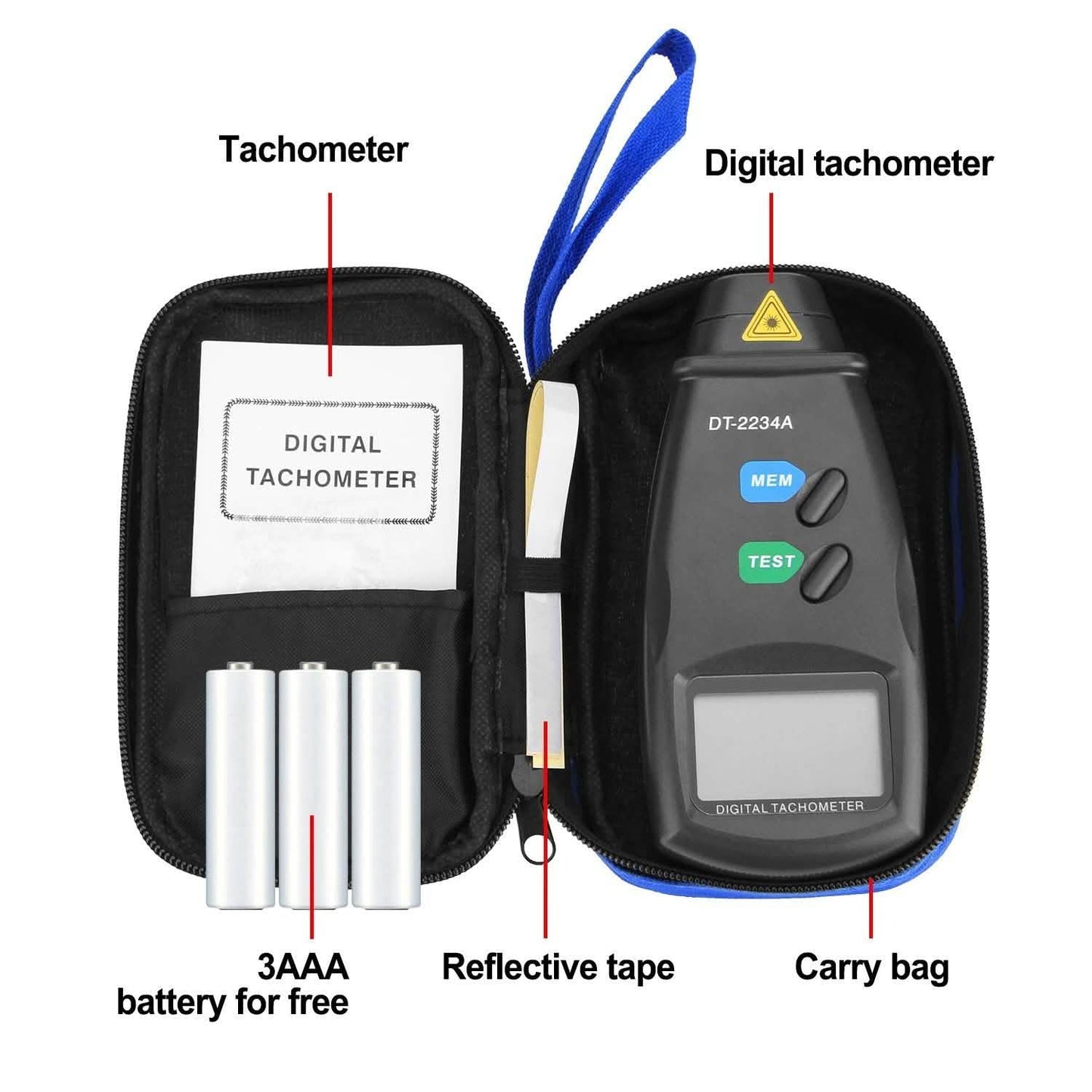 Berührungsloser Digital-Tachometer 20713A
