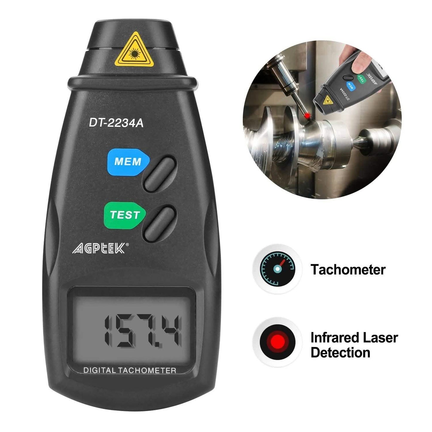 Berührungsloser Digital-Tachometer 20713A