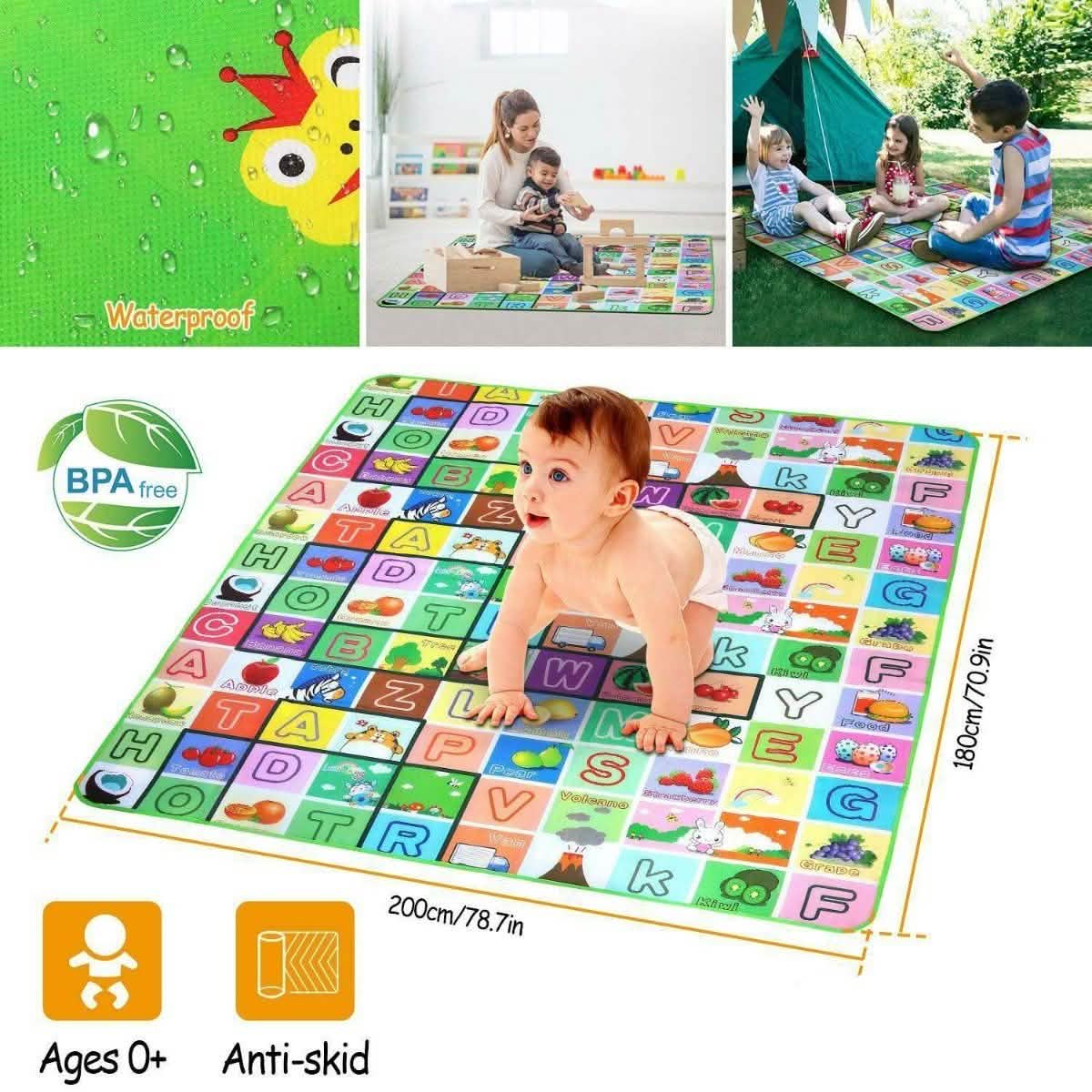 Rutschfeste, beidseitig faltbare Spielmatte für Kinder aus weichem Schaumstoff