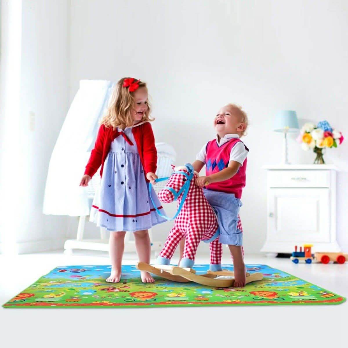 Rutschfeste, beidseitig faltbare Spielmatte für Kinder aus weichem Schaumstoff