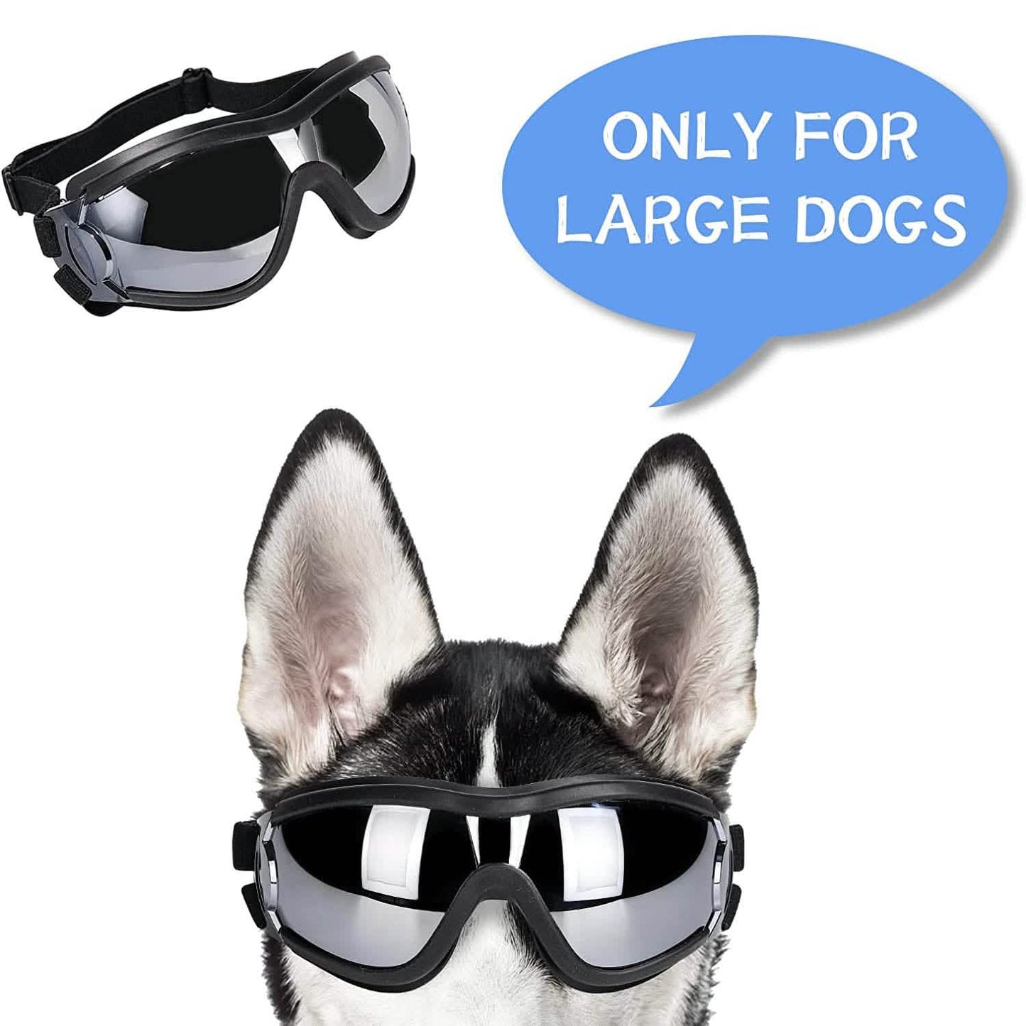 NVTED Hunde-Sonnenbrille mit verstellbarem Gurt für mittlere oder große Hunde