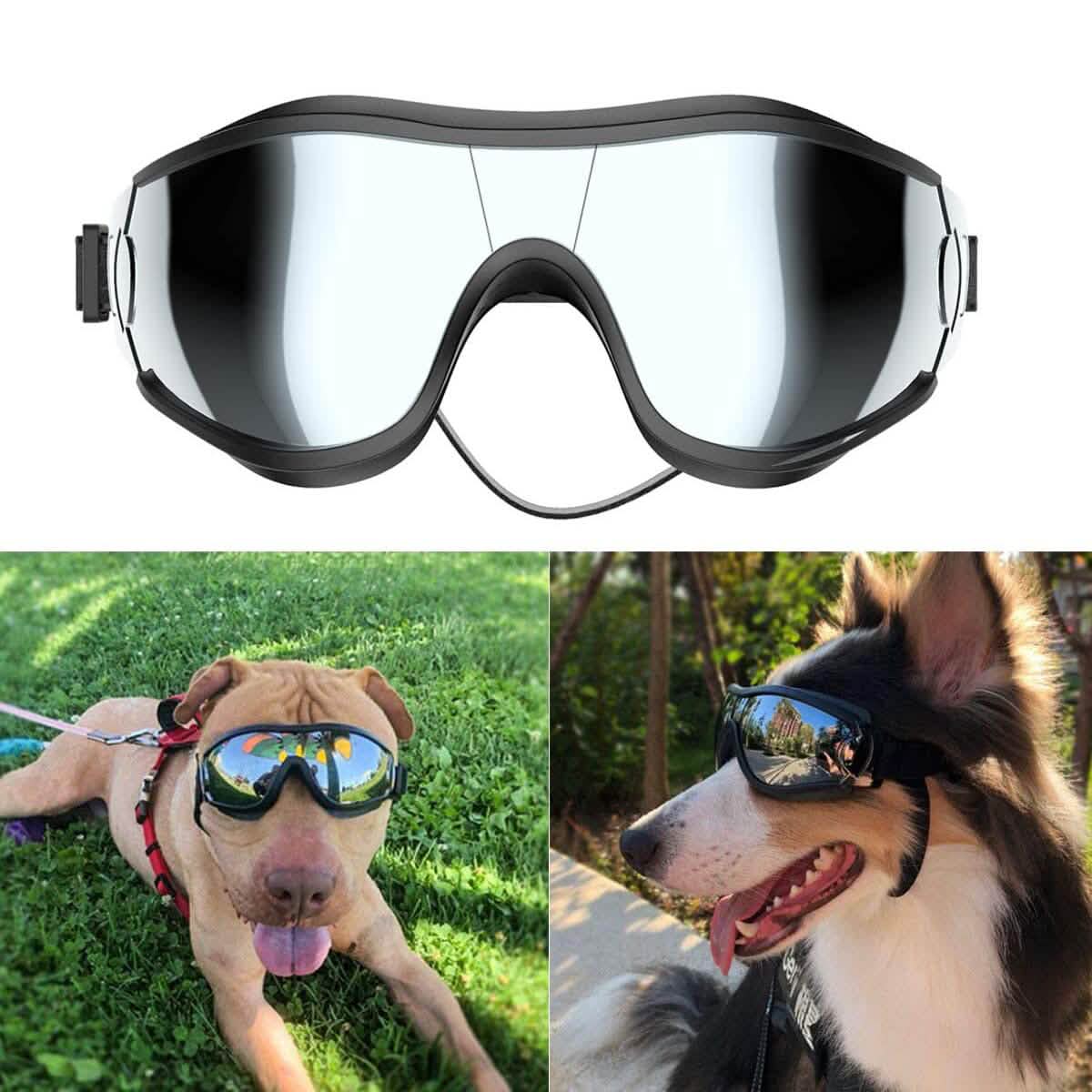 NVTED Hunde-Sonnenbrille mit verstellbarem Gurt für mittlere oder große Hunde
