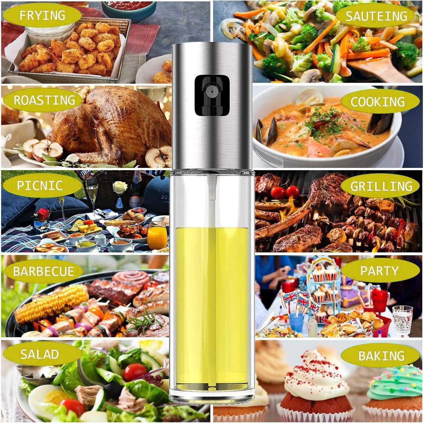 Ölsprüher für Salat, BBQ, Küche, Backen, Braten