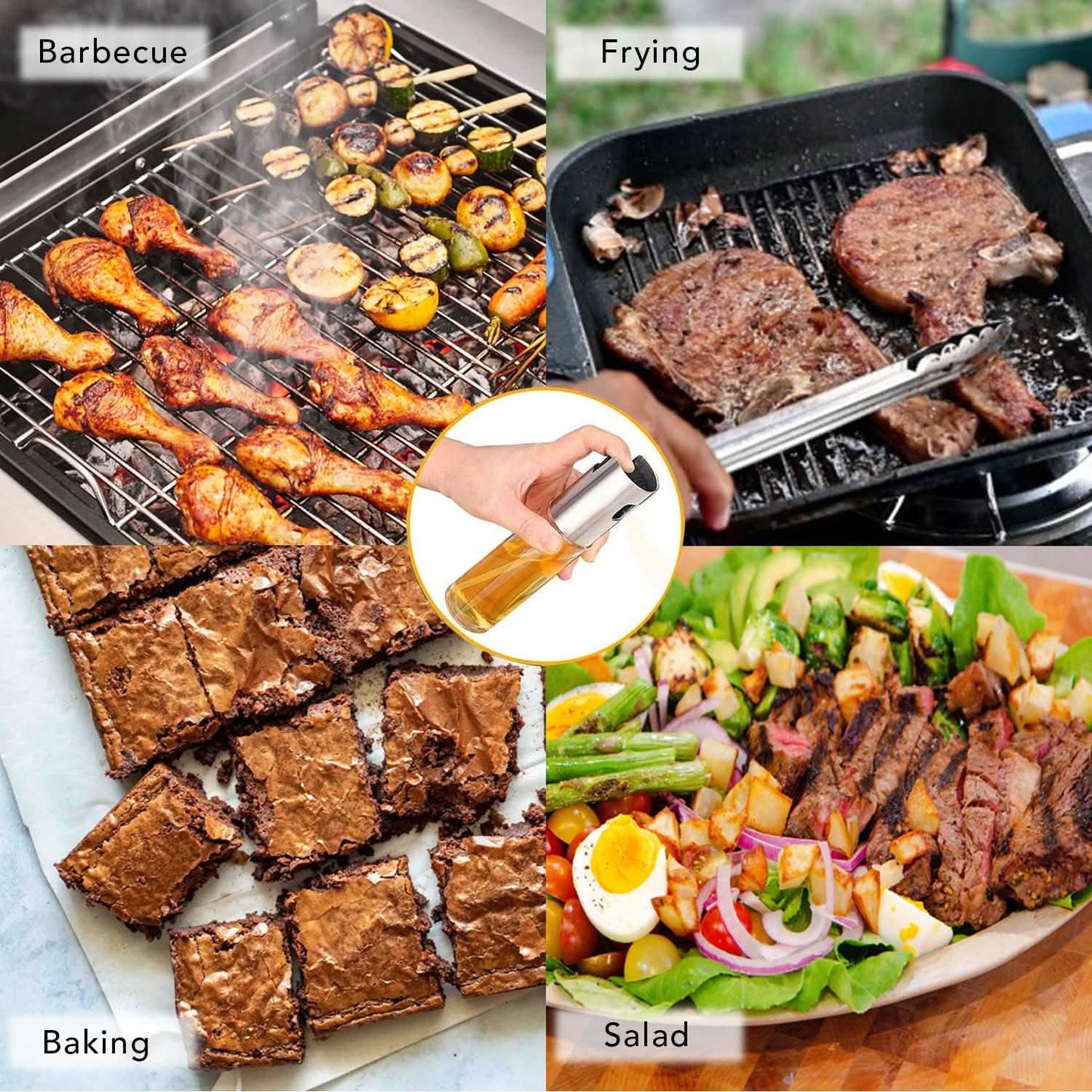 Ölsprüher-Set zum Kochen, Grillen, Backen und Braten