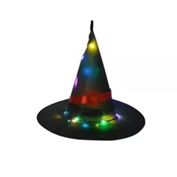 Leuchtende Hüte für die Halloween-Außendekoration