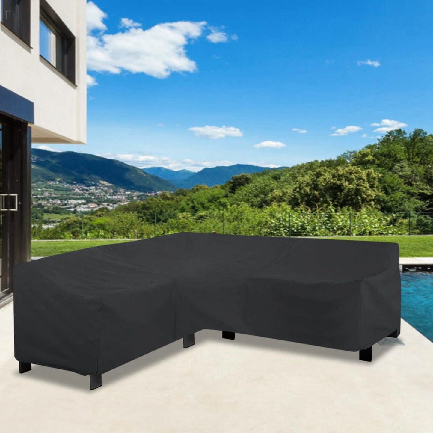 Outdoor L-förmige Sofaabdeckungen wasserabweisend