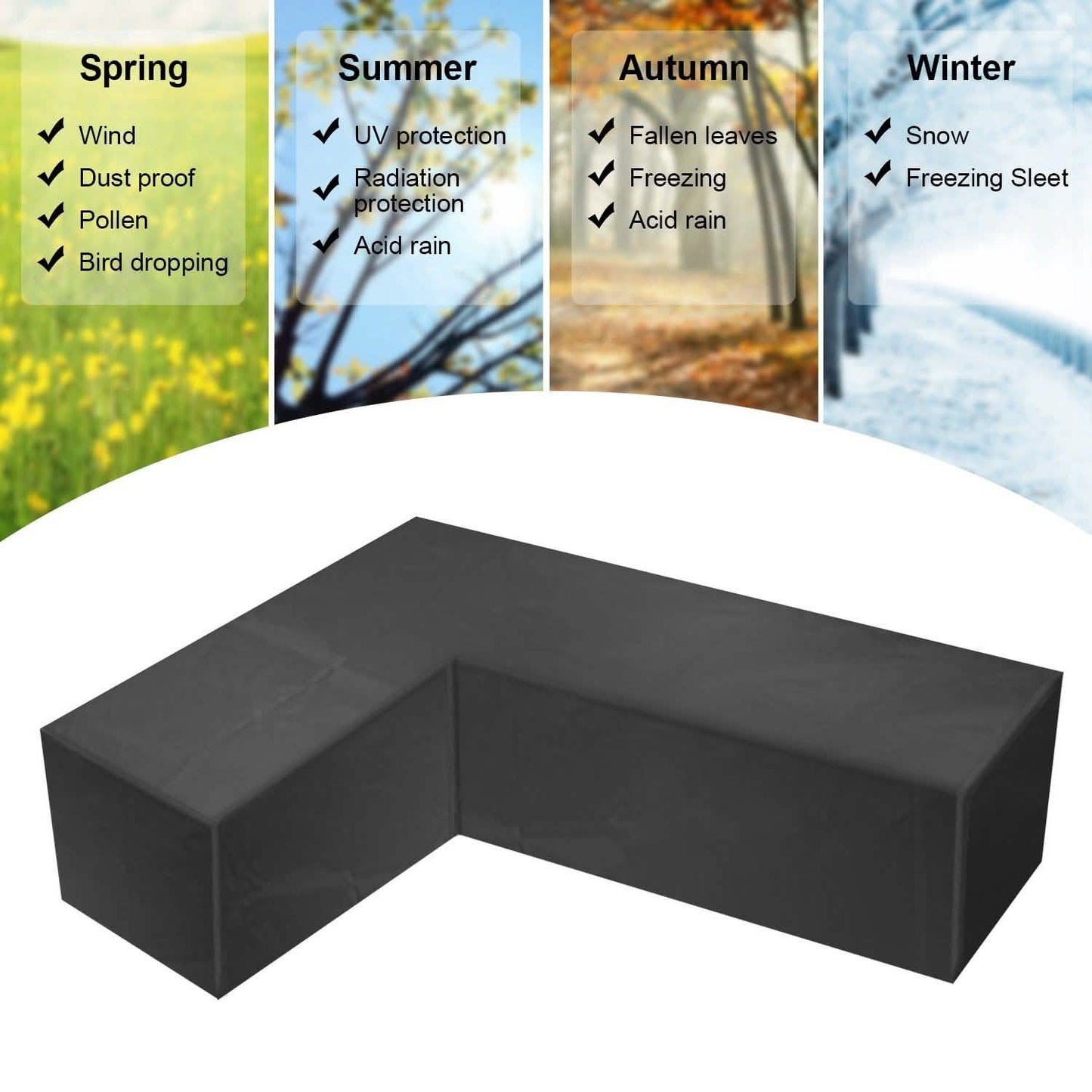 Outdoor L-förmige Sofaabdeckungen wasserabweisend