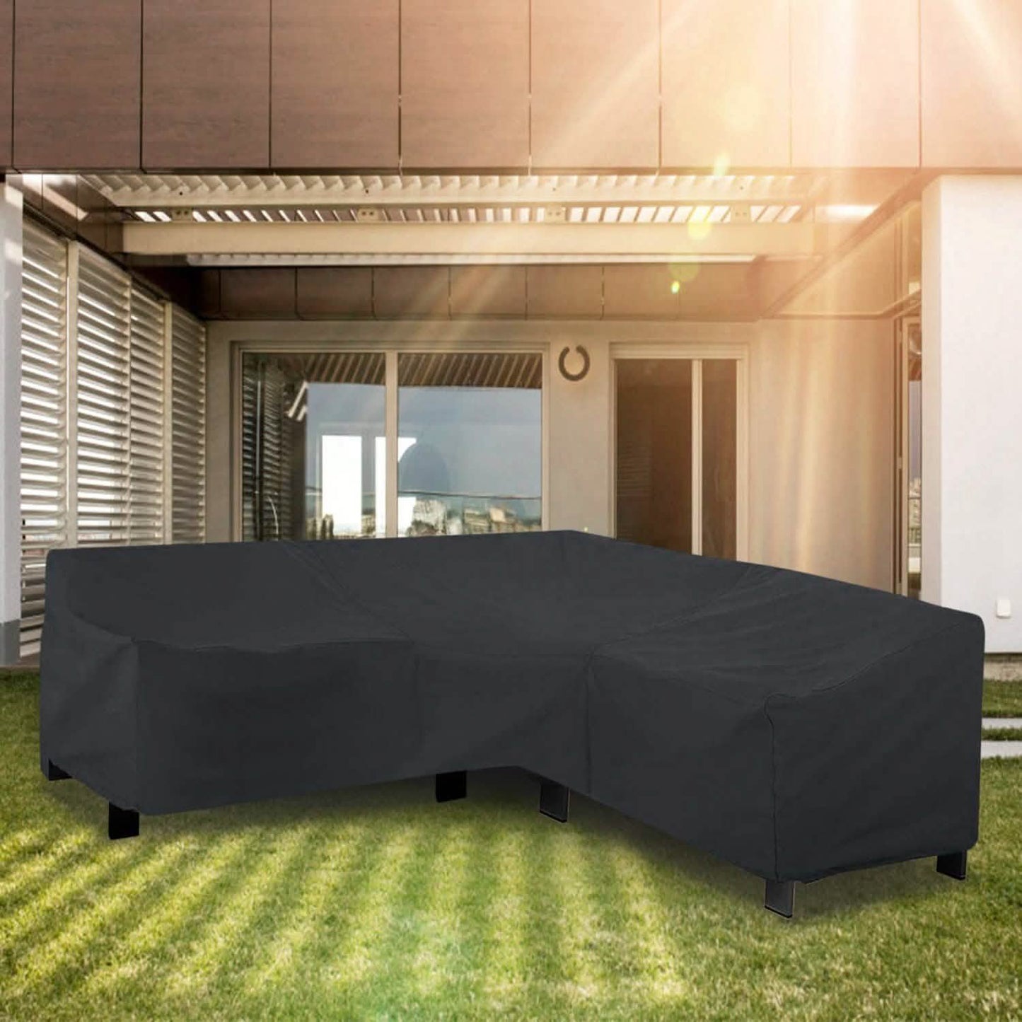 Outdoor L-förmige Sofaabdeckungen wasserabweisend