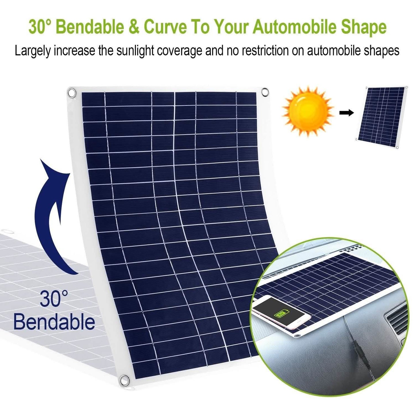 Solarpanel für den Außenbereich 12V 25W Autobatterieladegerät