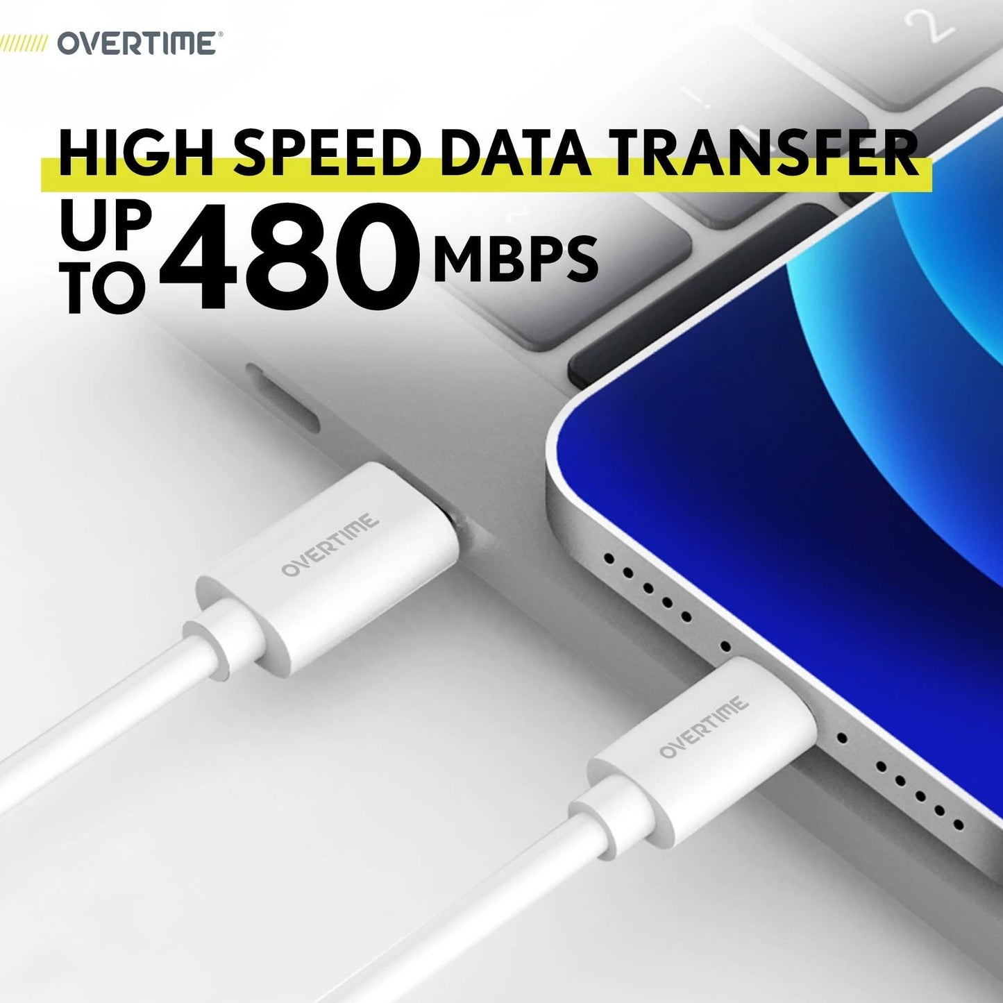 Overtime Extra Long 3m USB-C auf USB-C Ladekabel