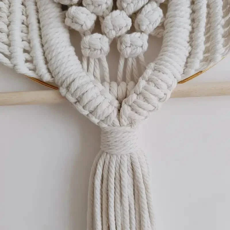 Eule Makramee Wandteppich Boho Wandbehang