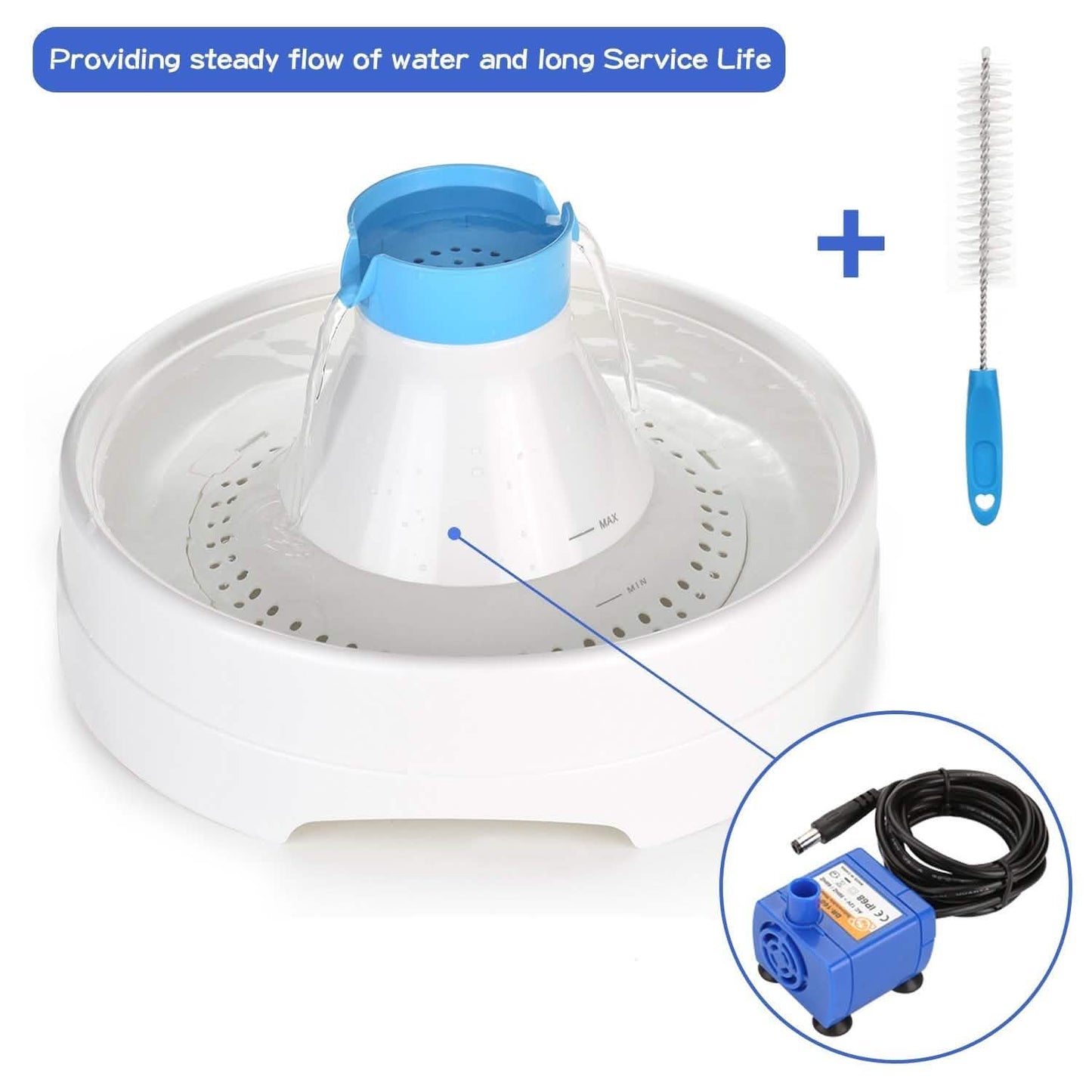 Ownpets Bürstenreinigungs- und Wasserpumpenset für Haustiere