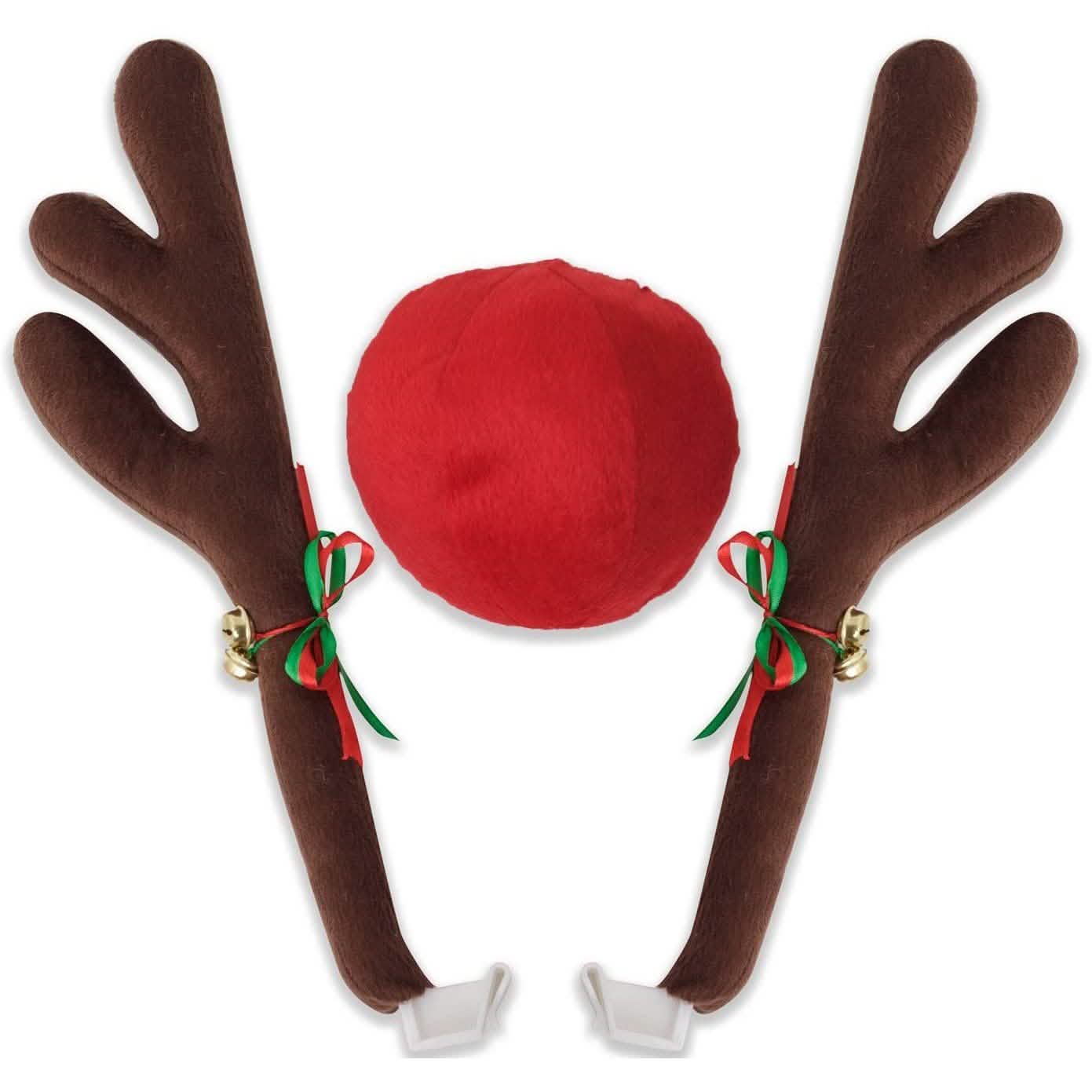 OxGord Auto-Rentiergeweih & Nase Weihnachtskostüm