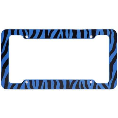 OxGord Nummernschildhalterung aus Kunststoff mit Zebra-/Tigerstreifen