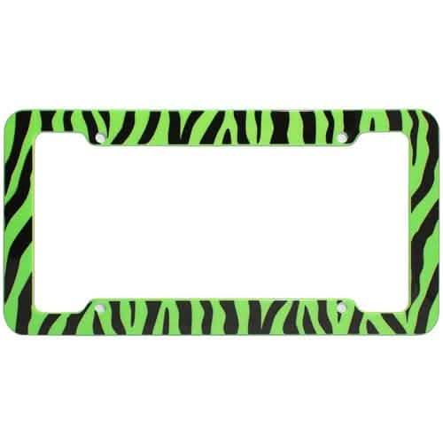 OxGord Nummernschildhalterung aus Kunststoff mit Zebra-/Tigerstreifen