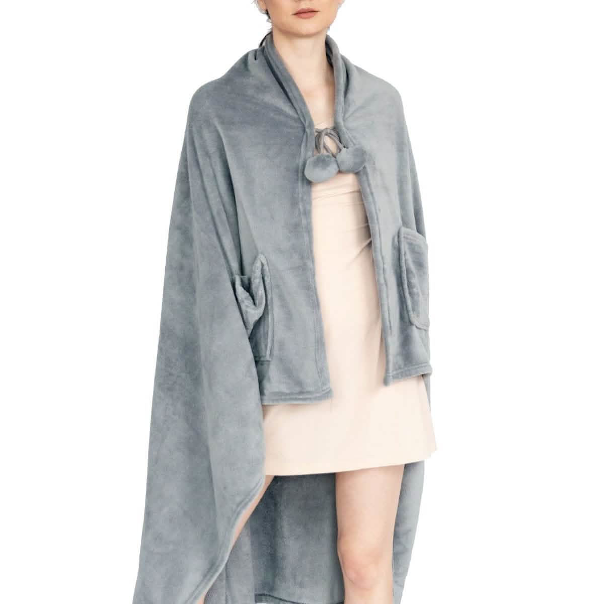 Ultraweiche Decke aus Kunstfell-Fleece zum Anziehen