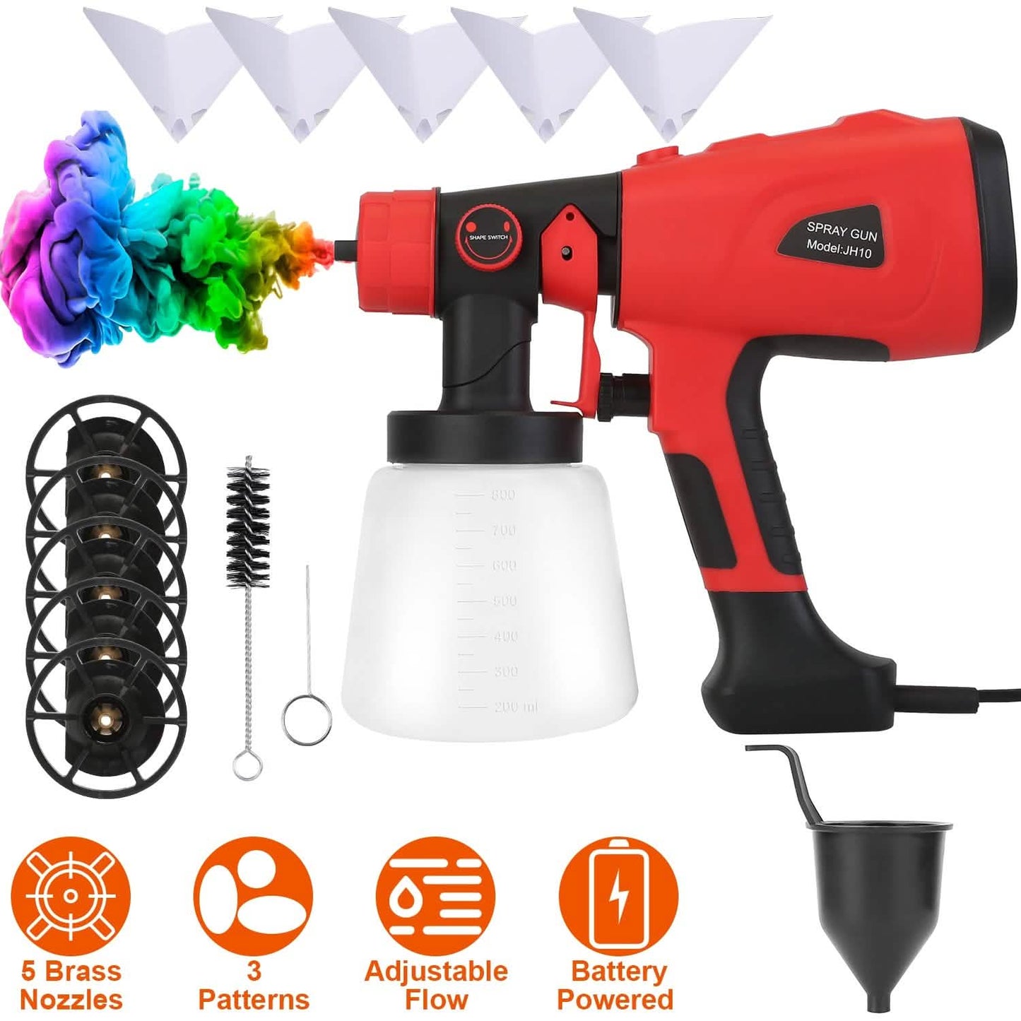 Farbsprühgerät HVLP Handheld Painter mit 3 Sprühmustern