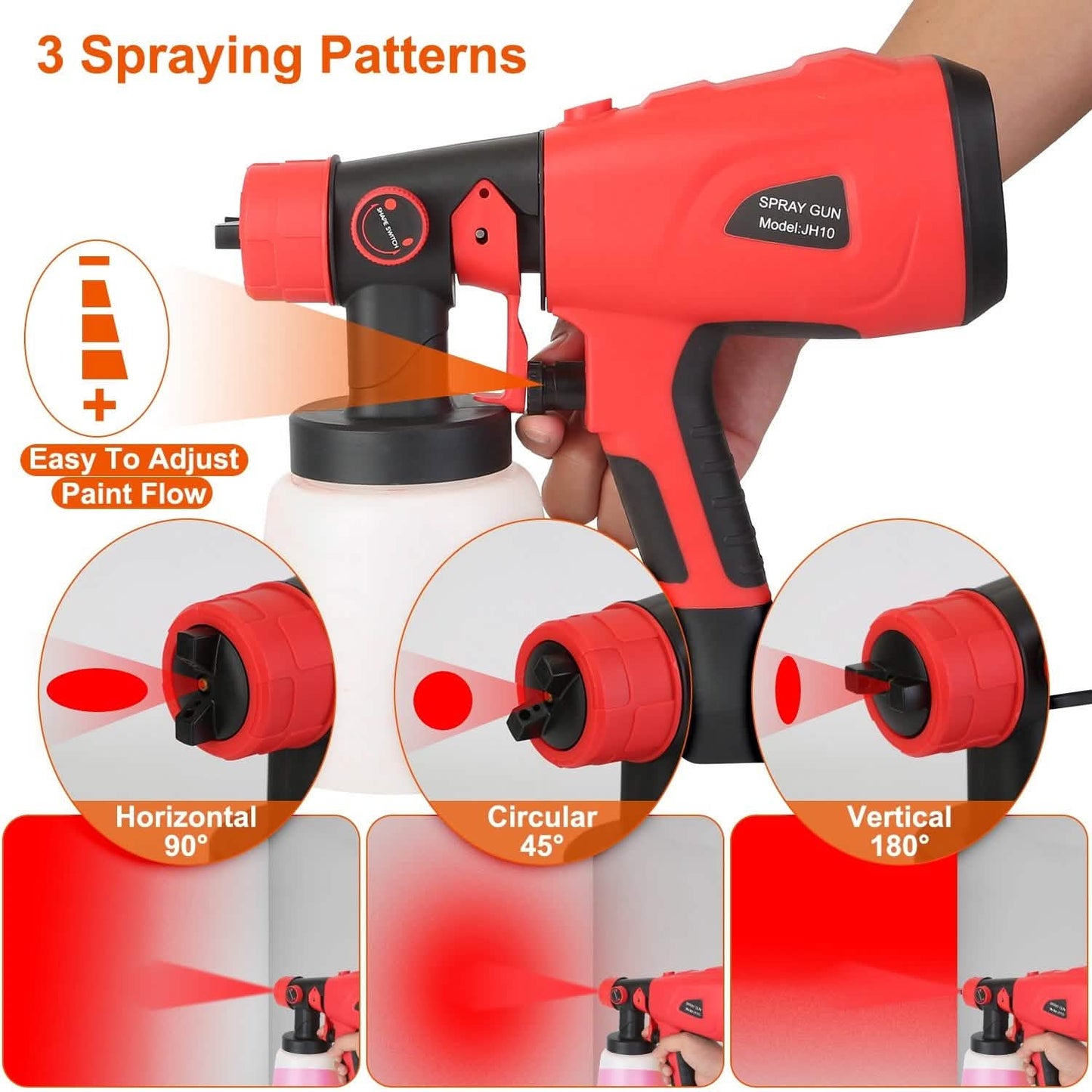 Farbsprühgerät HVLP Handheld Painter mit 3 Sprühmustern