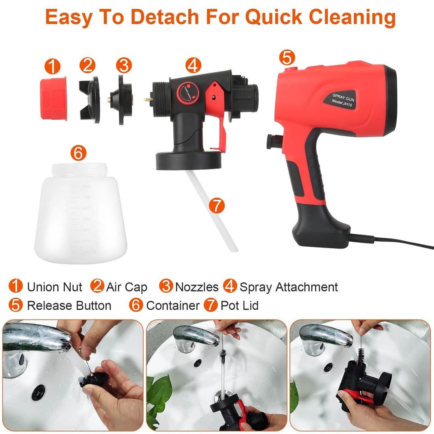 Farbsprühgerät HVLP Handheld Painter mit 3 Sprühmustern