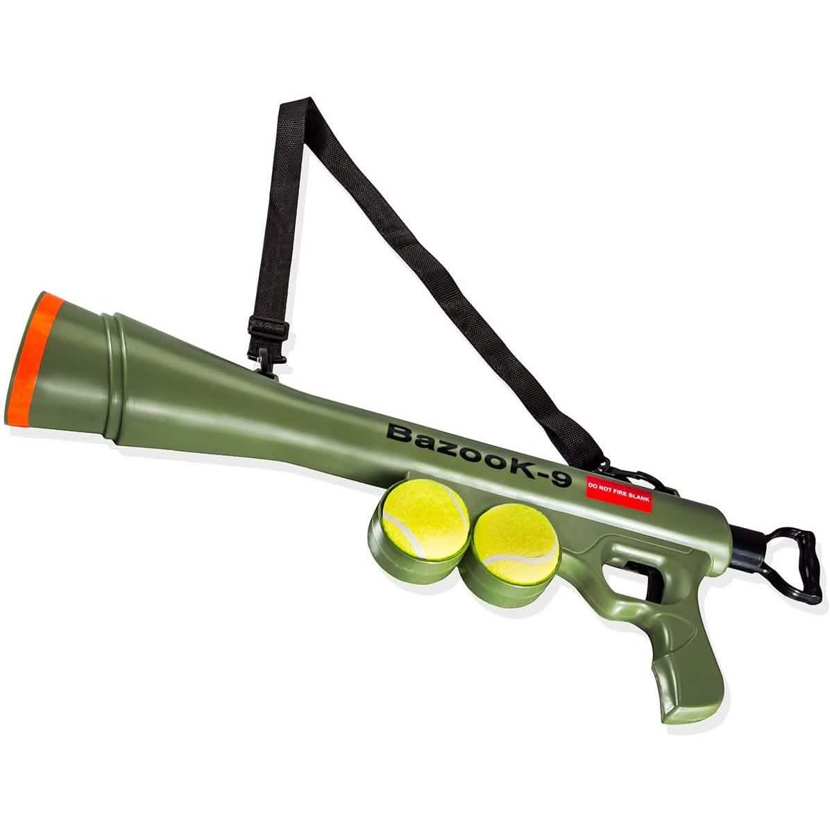 Paws & Pals Bazook - 9 Tennisball-Abschussgerät mit 2 quietschenden Bällen