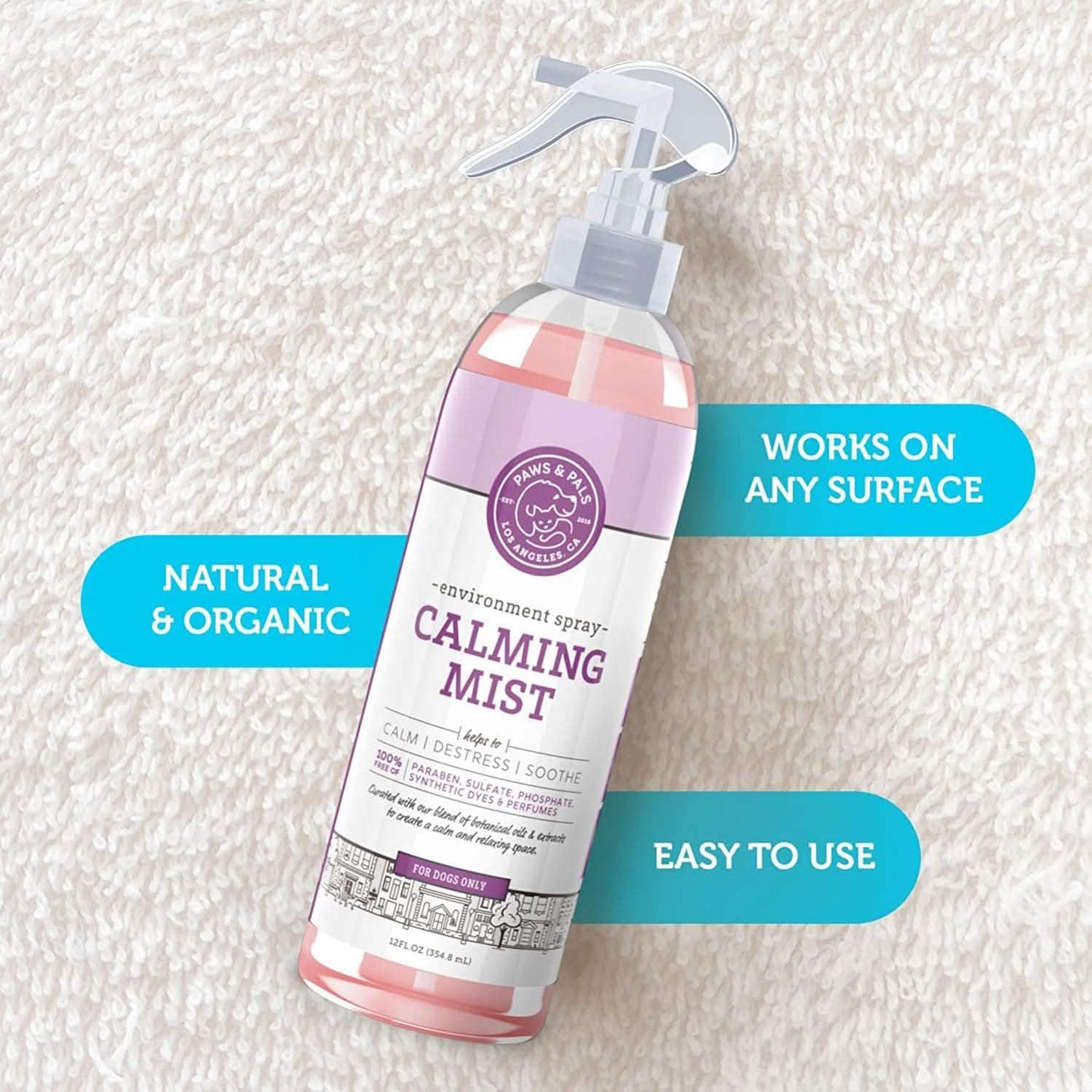 Paws & Pals Natürliches Beruhigungsspray (Kölnischwasser) oder Leckerlis (Kaubonbons) für Hunde und Katzen