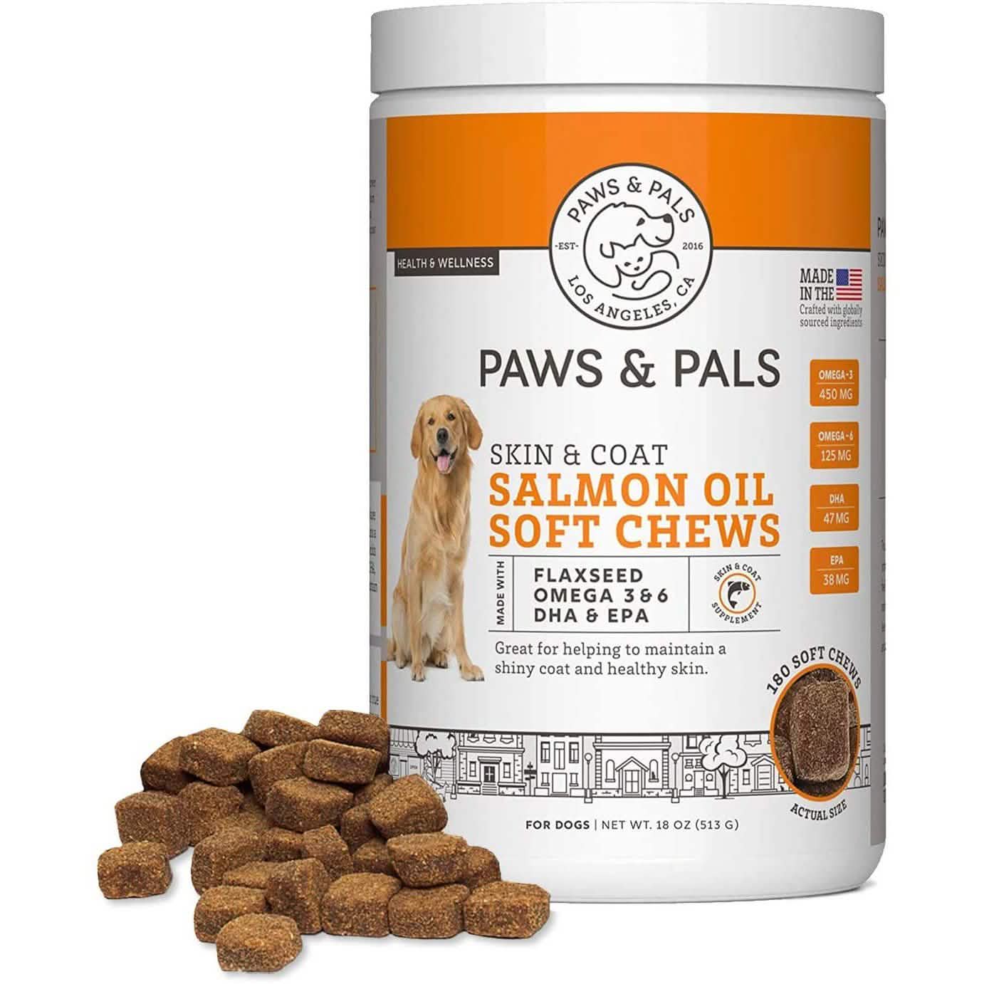 Paws & Pals Wild Alaskan Lachsöl Omega 3 und 6 für Hunde und Katzen